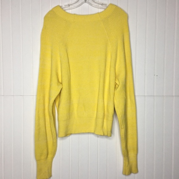 Free People Yellow Too Good Pullover Sweater - Picture 7 of 7